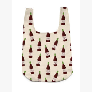 Wine Bottle Bag Charm & Reusable Shopper