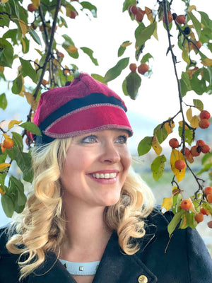 Upcycled Sweater Flapper Cap