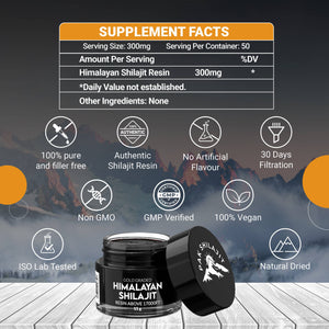 Organic Sundried Himalayan Shilajit Resin 30g