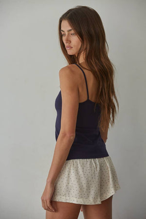 Knit Cotton Spandex Jersey V-Neck Cami Top