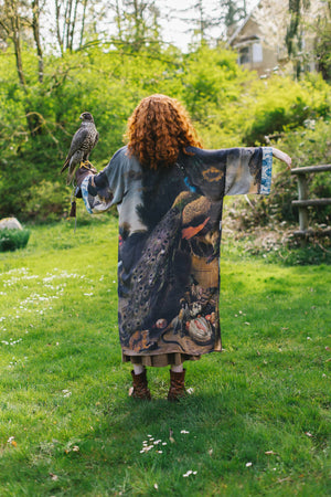 Wild Beauty Opera Duster Kimono Robe with Peacock