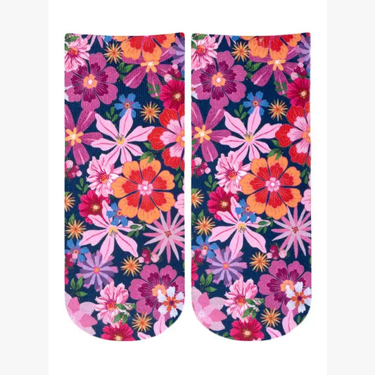 Feminine Florals Ankle Socks – Purple