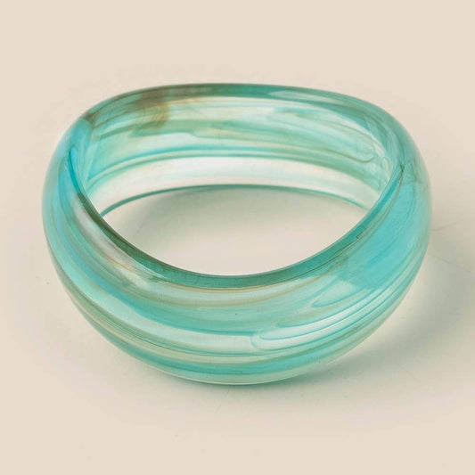 Transparent Resin Bangle Bracelet