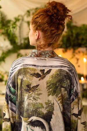 Theatre of Dreams Pixie Duster Cropped Kimono w/ Swan