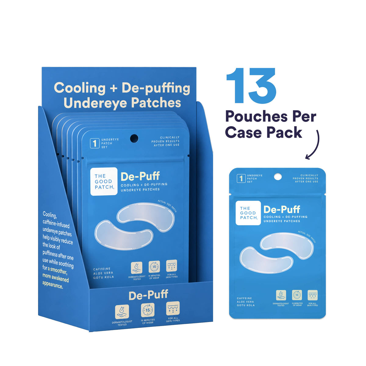 De-Puffing Under-Eye Patches with Caffeine, Aloe & Gotu Kola