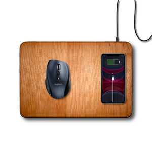 Real Wood Wireless Charging Mousepad - Aromatic Cedar