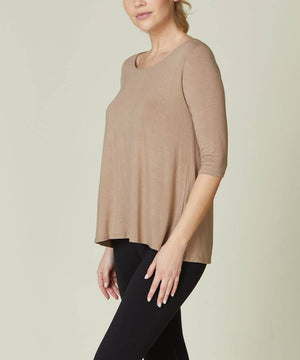 Bamboo Elbow Sleeve Tunic Top