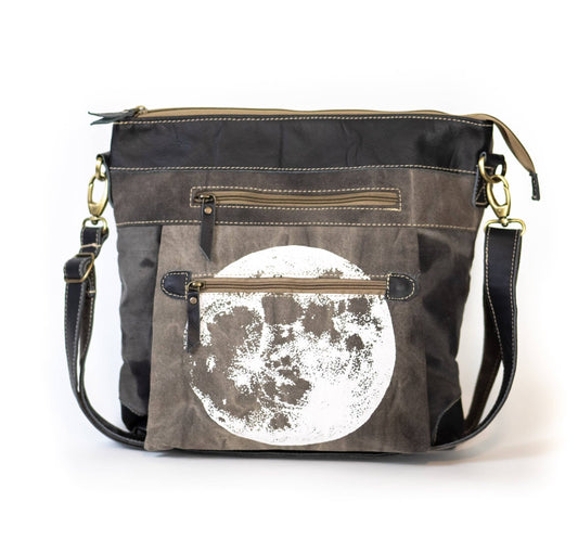 Full Moon Recycled Canvas Messenger