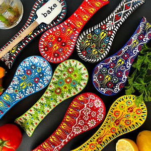 Ceramic Spoon Rest, Handmade Kitchen Decor, Spoon Holder
