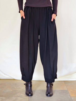 Bottom Gather Pants - Black