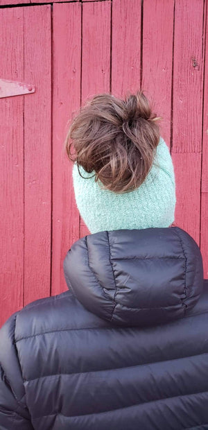 Upcycled Sweater Bun Beanie