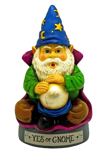 Yes or Gnome Wizard Figurine Statue