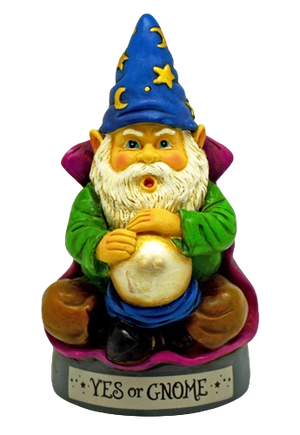 Yes or Gnome Wizard Figurine Statue