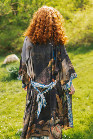 Wild Beauty Opera Duster Kimono Robe with Peacock