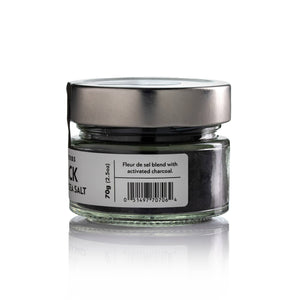 Black Pharaoh Sea Salt - Cyprus Fleur de Sel with Activated Charcoal 70g