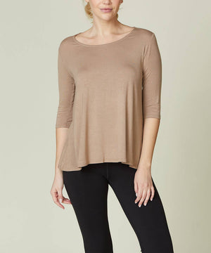 Bamboo Elbow Sleeve Tunic Top