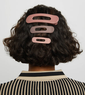 Flat Lay Claw Clip 3pc - Ultra Glossy Terracotta
