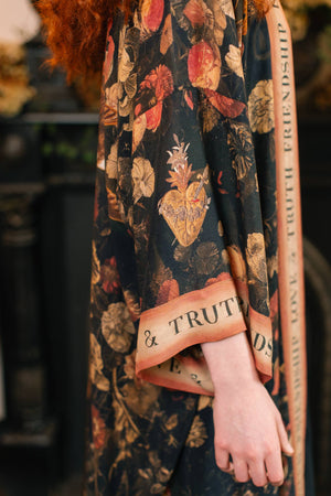 Heart of Gold Opera Duster Kimono Robe - Sacred Heart