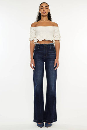 High Rise Wide Flare Jean