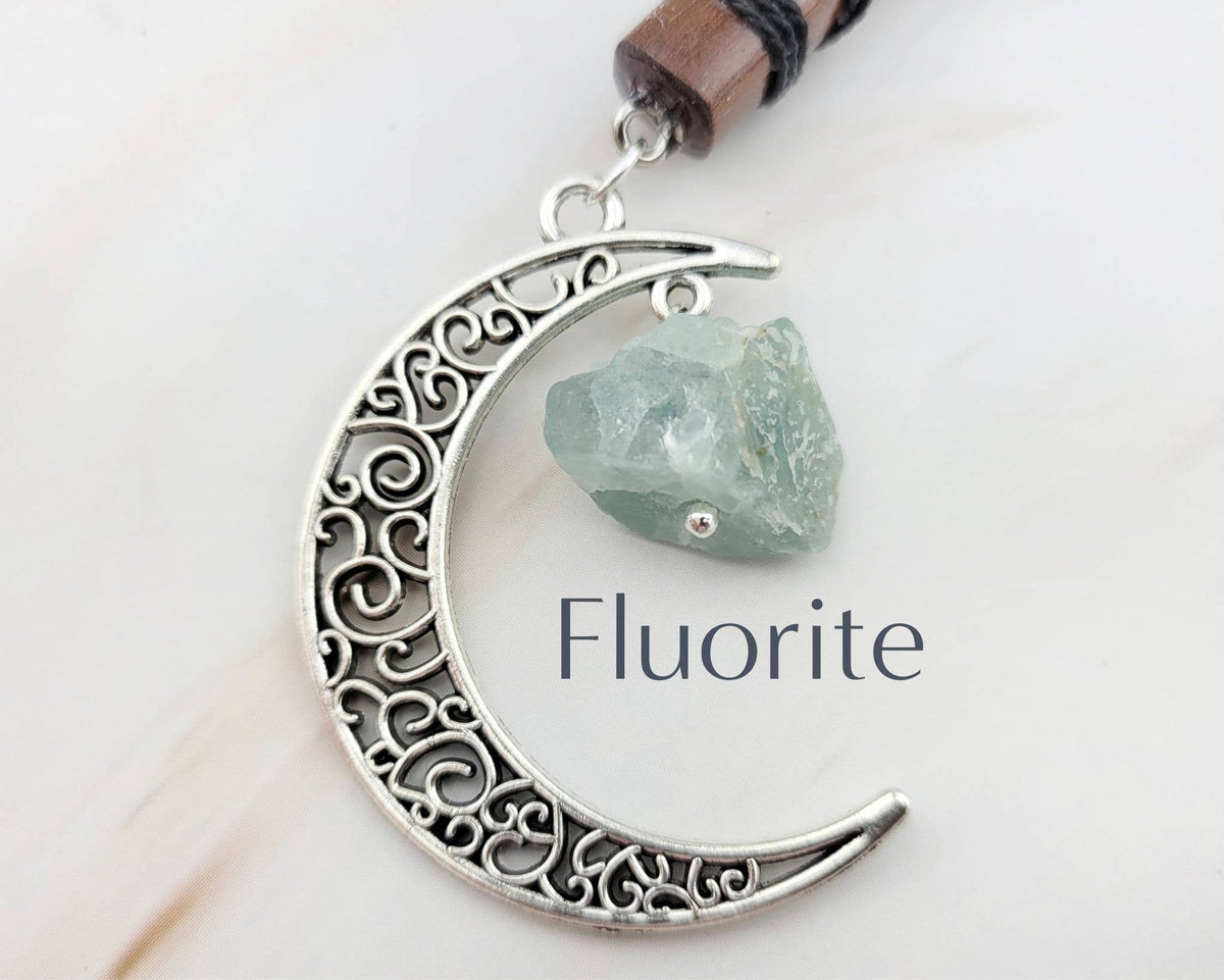 Gemstone Moon Hair Sticks - Moon / Wisdom