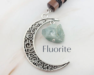 Gemstone Moon Hair Sticks - Moon / Wisdom