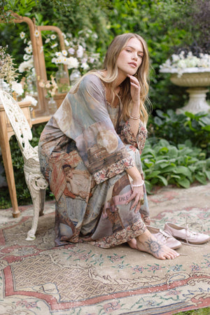 Imaginarium Opera Duster Kimono Robe with Moon long length