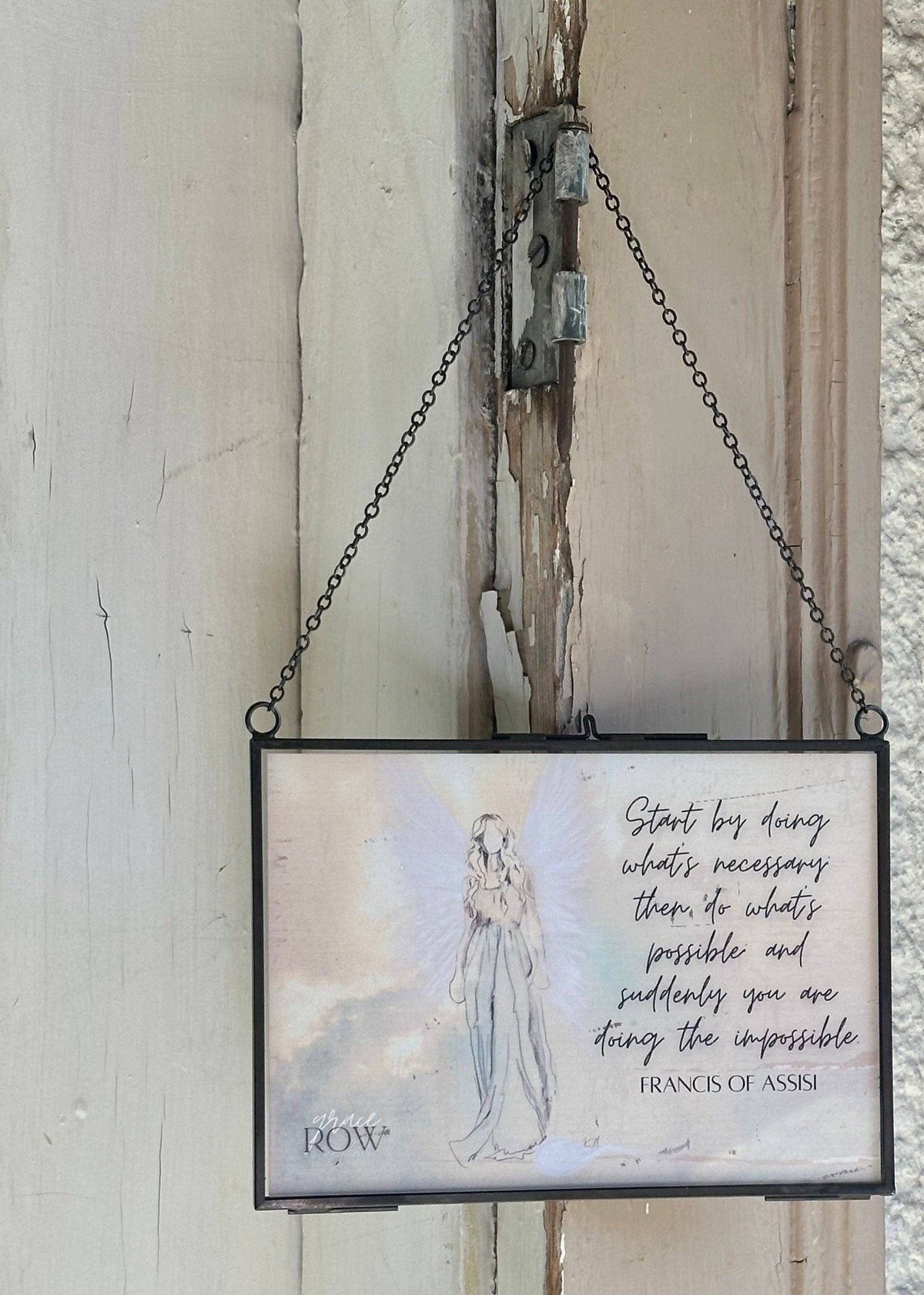Start by Doing - Grace Row Glass Wall Hanging