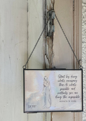 Start by Doing - Grace Row Glass Wall Hanging
