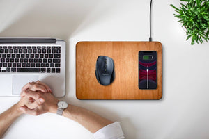 Real Wood Wireless Charging Mousepad - Aromatic Cedar