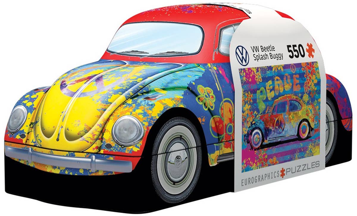 VW Beetle Splash Tin Puzzle, 550 Pieces