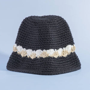 Crochet Bucket Hat With Contrast Band