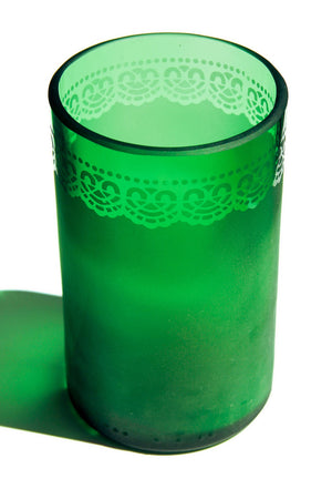 Handcrafted Upcycled Glass Tumblers, Set of 2