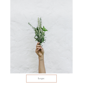 Hope Calligraphy Temporary Tattoo