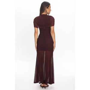 SHEER OVERLAY MAXI DRESS