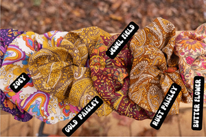 Boho Oversized Recycled Silk Scrunchie
