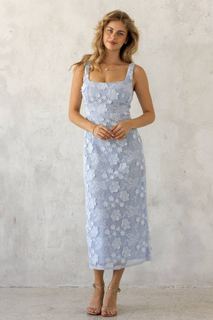 Floral Lace Midi Dress