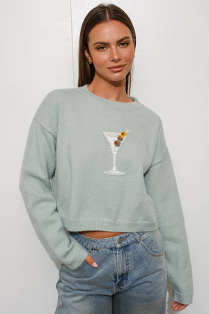 MANDY MARTINI SWEATER - Cozy, Trendy, Playful