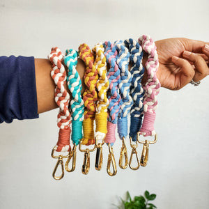 Macrame Dual-Toned Twisted Cotton Wristlet