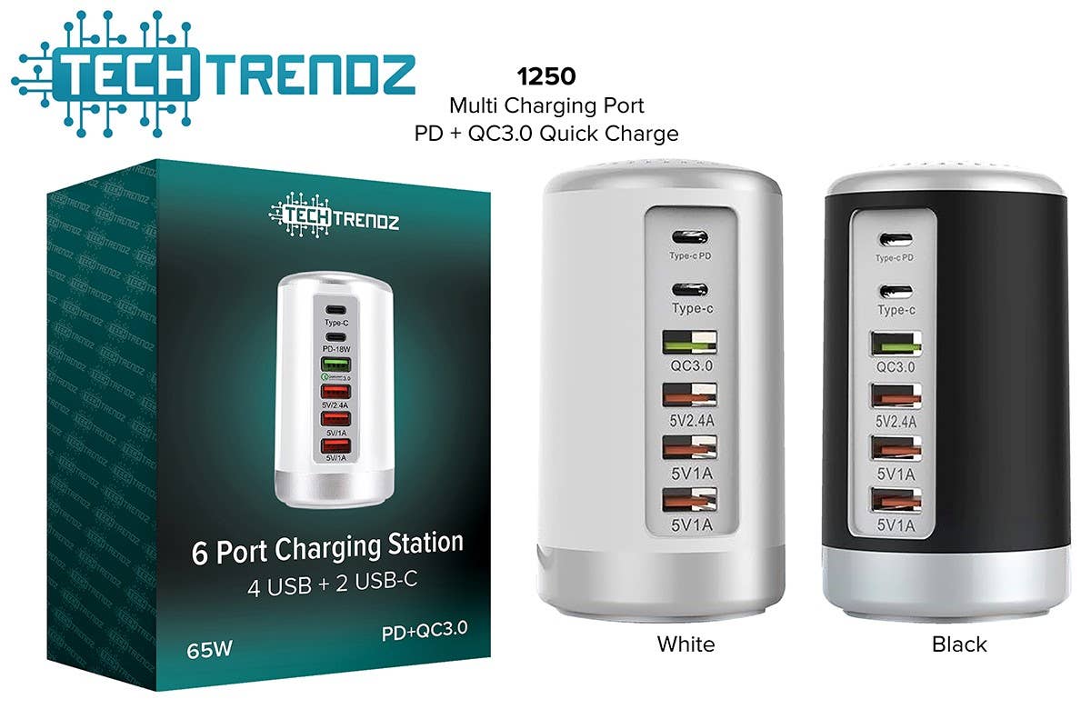 6-Port Multi Charging Station