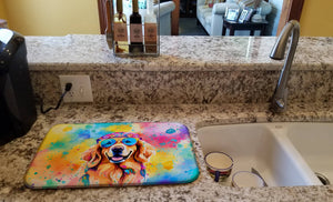 Golden Retriever Hippie Dawg Dish Drying Mat