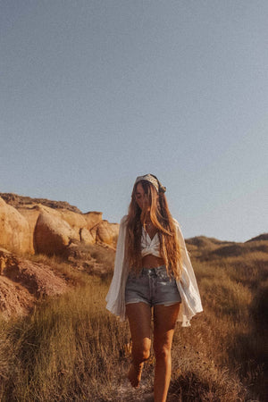 Boho Cotton Handmade Bandana Headscarf – Sargasso Sea Meadowwheel