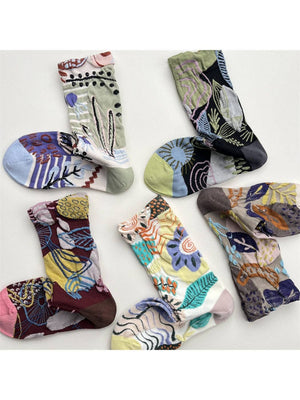 Rufia - Abstract Botanical Crew Socks