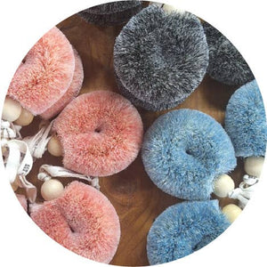 Spa Shower Puff Body Brushes - Handmade - All Natural