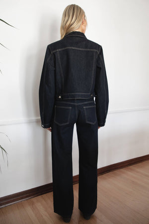Mills Selvedge Denim Low-Rise Straight Leg Jeans