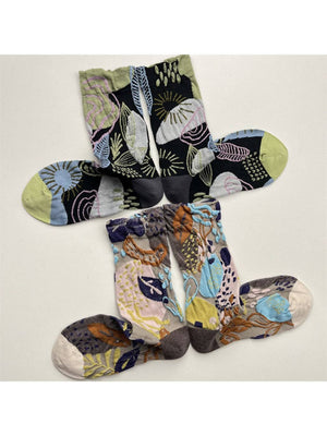 Rufia - Abstract Botanical Crew Socks