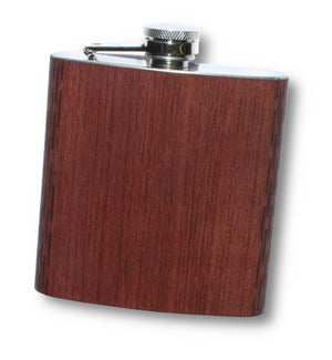 Wooden Hip Flask - 6 oz Stainless Steel