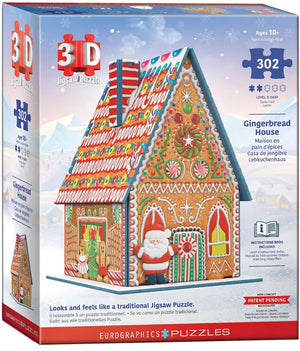 Gingerbread House 3D Puzzle, 302 Pieces