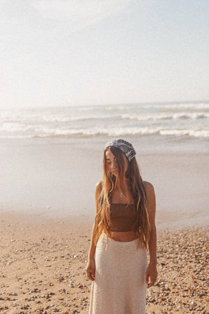 Boho Cotton Handmade Bandana Headscarf – Sargasso Sea Meadowwheel