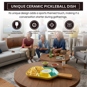 Pickleball Paddle Serving Dish - Ceramic Platter