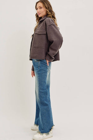 Textured Bomber Jacket